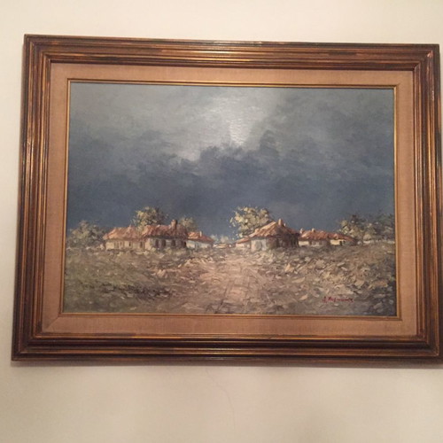 A. Mylona oil painting used with frame