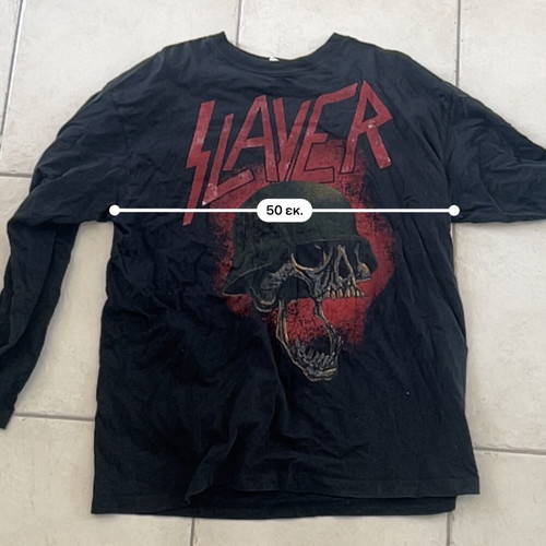 Slayer War Skull Helmet T-shirt large used, black