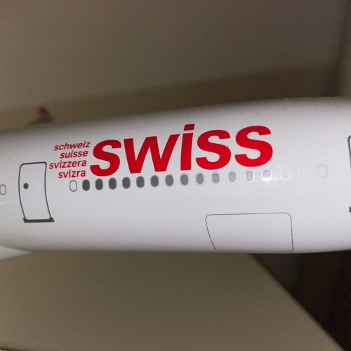 Airbus A340-300 Swissair model by Lupa used, scale 1:120, 53cm