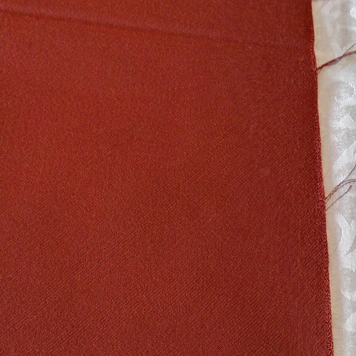 Luciano Soprani 100% wool fabric dark brick color, new, 120x150 cm