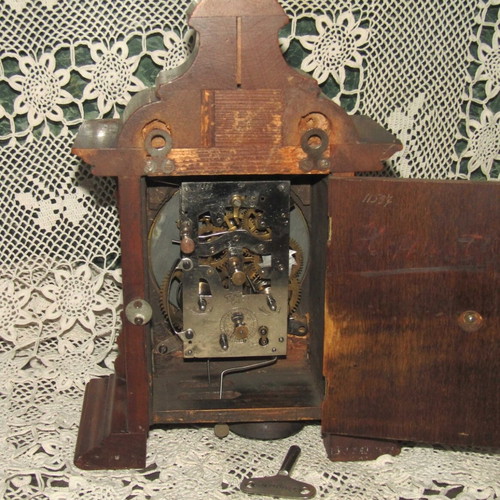 Junghans antique mantel clock with alarm used, circa 1900