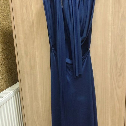Multifunctional evening dress like new, blue, one size
