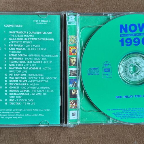 Now That's What I Call Music! 1990 double CD like new, Millennium Series