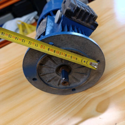 Crane bridge motor used with brake, 15 mm shaft