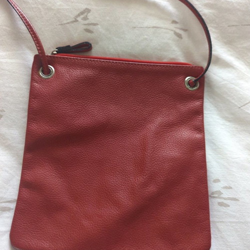 KEM crossbody bag used, red leather