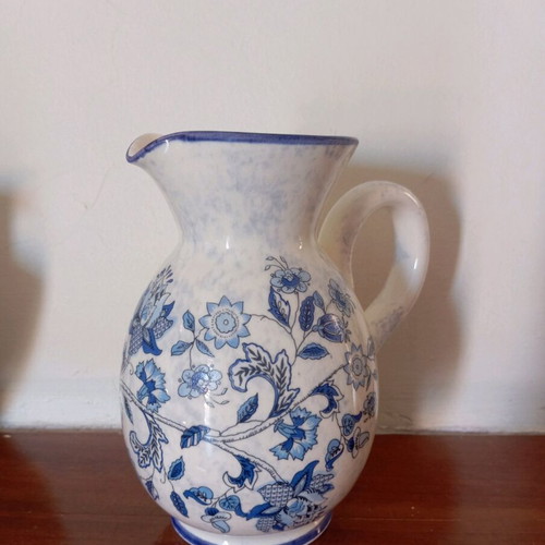 Handmade clay decorations jug, two vases and cup