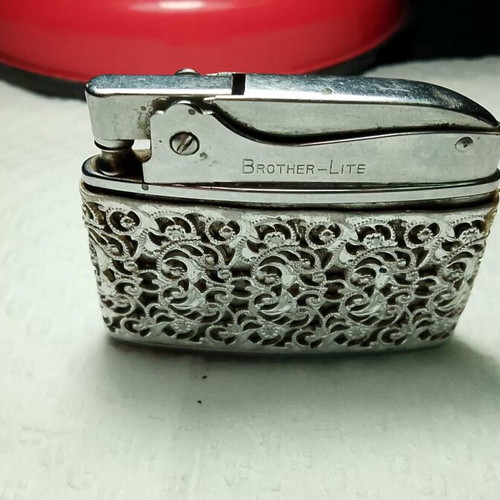 Brother-Lite 1960 silver collectible lighter used