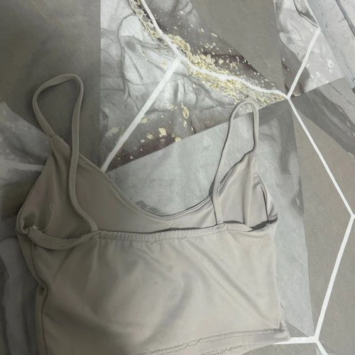 Bershka crop top, grey, size XS