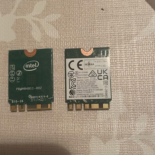 Wi-Fi and Bluetooth laptop modules used, pack of 2, M.2