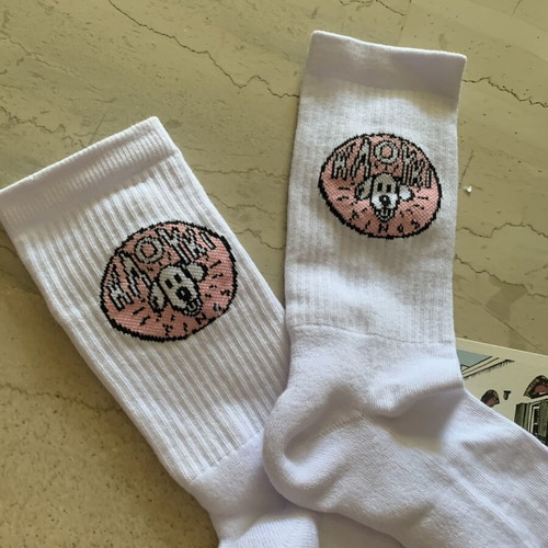 Cotton socks new, unisex, white