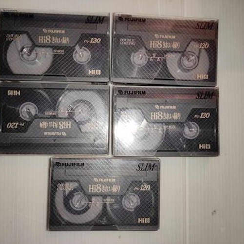 Hi-8 cassettes used, pack of 5 pieces