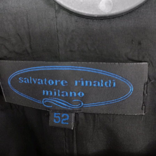 Salvatore Rinaldi Milano linen black suit with green details like new