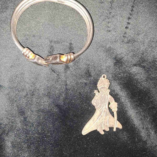 Pendant and bracelet used with stainless steel cuff and Little Prince charm