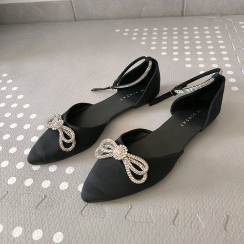 Sinsay Ballet Flats New Black Size 37