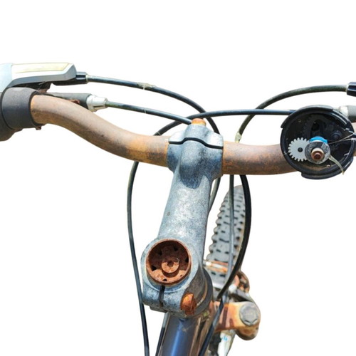 Mountain bike used, silver, men's, with gears