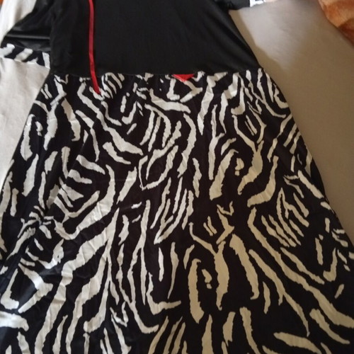 Long dress XXL, black and white