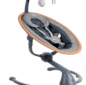 Cangaroo Ηλεκτρικό Relax Μωρού Cloud Wooden Frame Grey με Μουσική για Παιδί έως 9kg