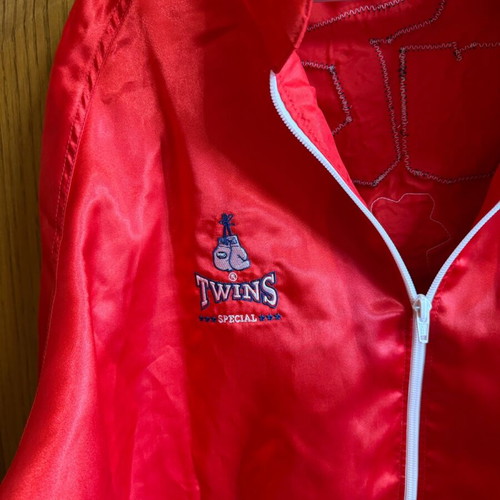Twins tracksuit men XL red satin like new