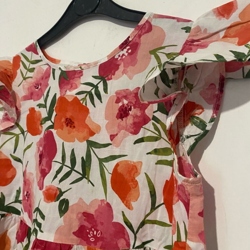 Benetton printed summer dress like new with ruffle sleeve