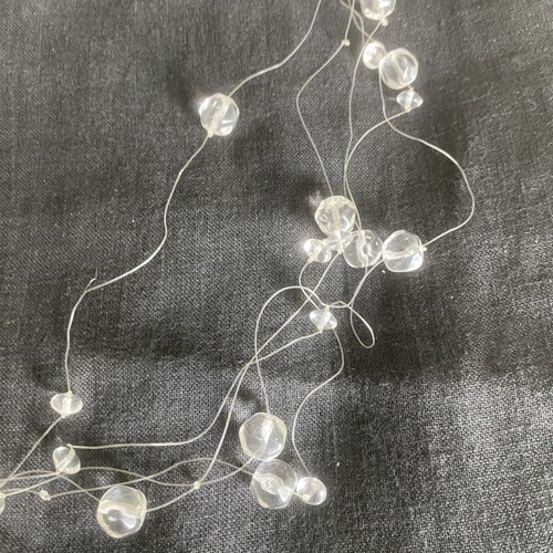 Illusion Necklace like new with transparent beads on invisible thread
