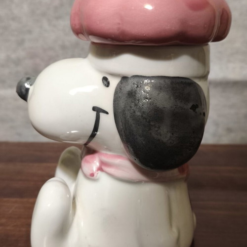 Snoopy used, height 17cm with 14cm lid, with 1 damage