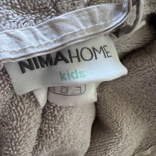 NIMA HOME bathrobe used for 2-year-old child, light gray unisex