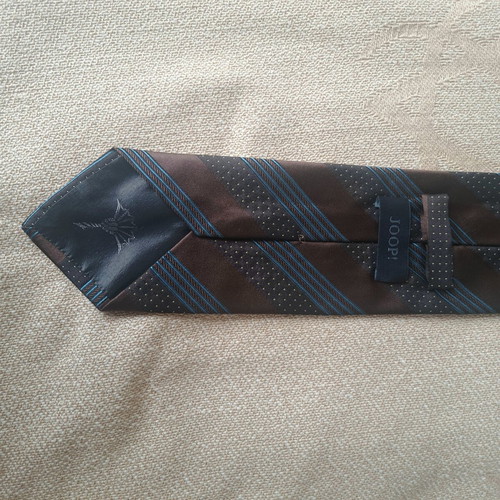 Joop! Italian tie with stripes and small polka dot pattern like new