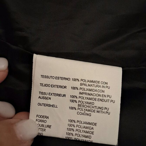 Windbreaker jacket like new with integrated hood unisex, black and orange, XL