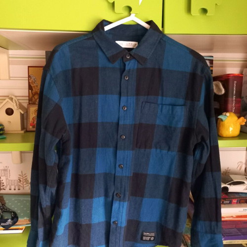 Zara shirt 11-12 years, cotton, like new, black-blue