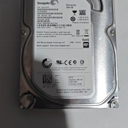 Seagate Barracuda 500GB SATA 3.5" 7200RPM HDD used