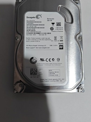 Seagate Barracuda 500GB SATA 3.5" 7200RPM HDD used