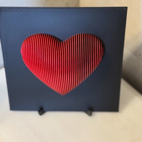 Wall Art Layered Heart 18 x 18 cm