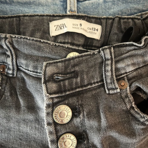 Girls' jeans and pants, ages 7-9, Zara and H&M