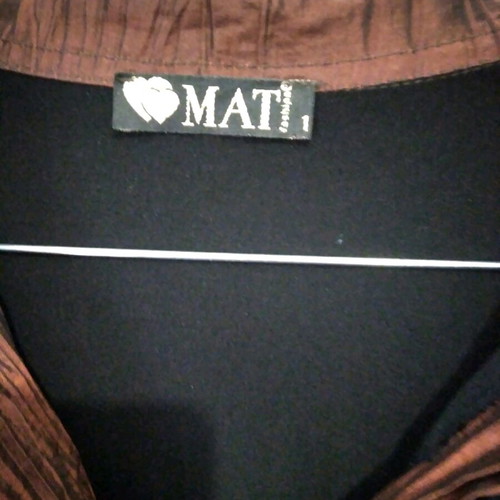 Mati women's shirt with elastic fit, size M, like new, black-brown