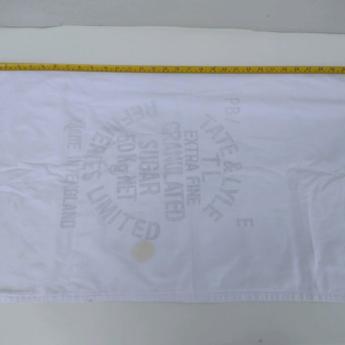 Old cotton sugar sack English used