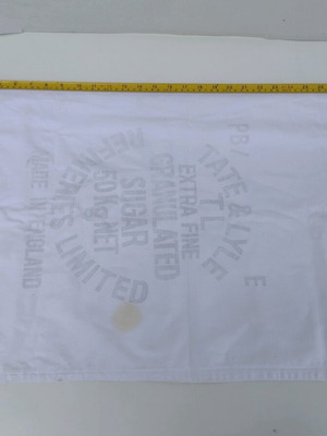 Old cotton sugar sack English used