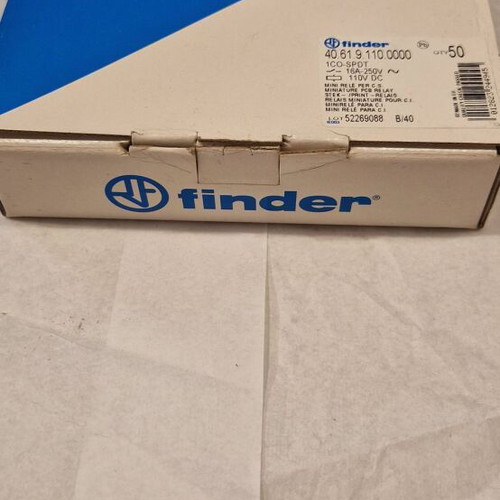 Finder Relay 40.61.9.110.0000 sealed box of 50, 110V DC, 16A
