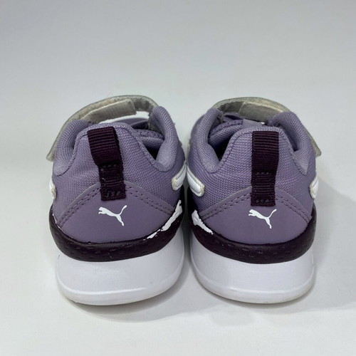 Puma kids' athletic shoes size 27, like new, white and purple