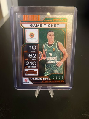 Kostas Sloukas Panini Contenders Euroleague Card new