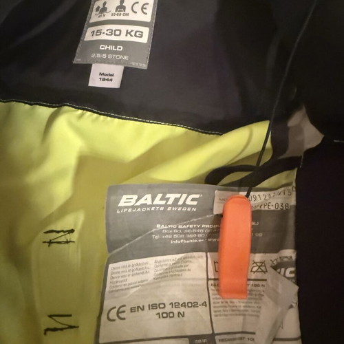 Baltic children's life jacket used, some stains