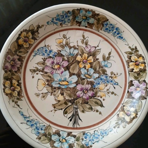 Ceramic handmade wall plates like new, set of 2, 20 cm diameter