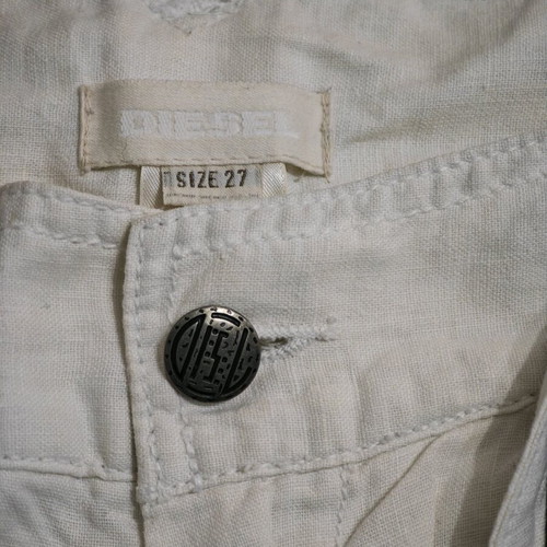 Diesel women's shorts like new, white with black details and belt