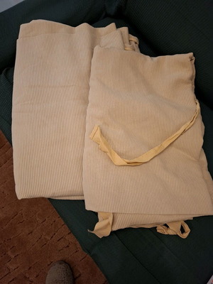 Two-seater sofa cover like new, 100% cotton, beige
