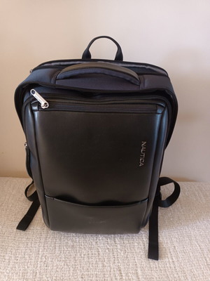 Nautica leather backpack like new with 8 compartments and USB port