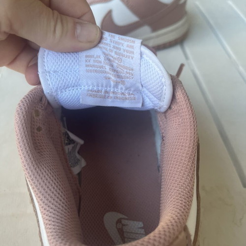 Nike Dunk Low White and Dusty Pink sneakers like new, size 35.5