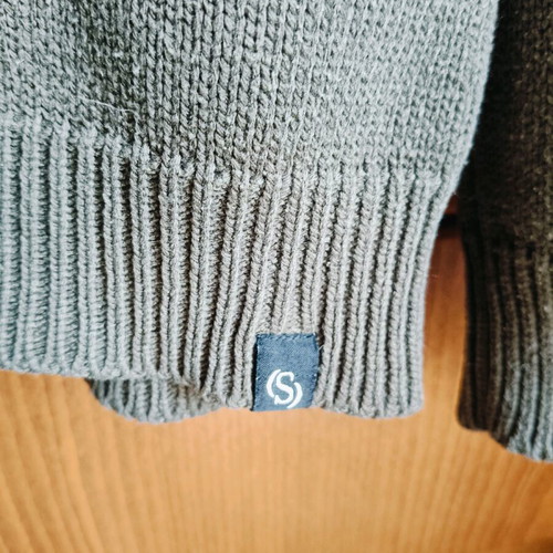 Men's V sweater Sfera used, green, size L