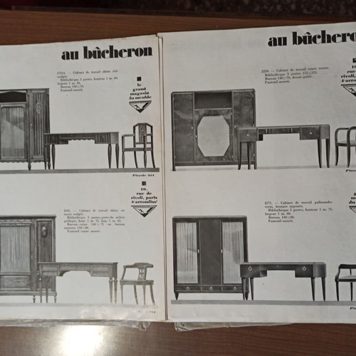 Au Búcheron furniture collectible catalog used, interwar period