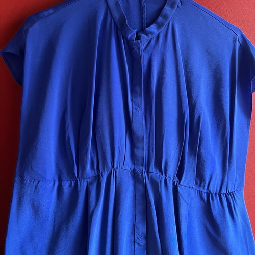 Cacharel silk dress like new, blue, size S