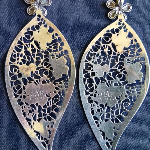 Gas Bijoux earrings like new, silver, French boutique