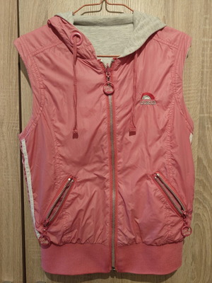 Double Face Women's Outerwear used, gray and pink, size S